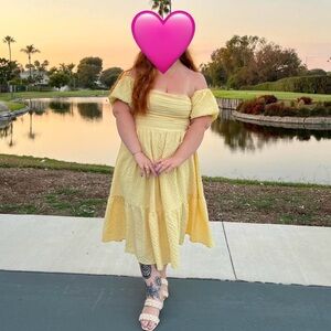 Abercrombie Emerson off the shoulder midi - size large!